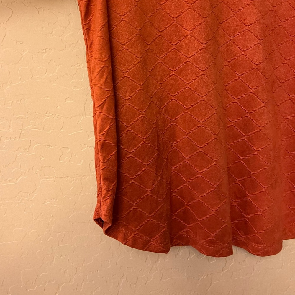 Ruby Rd. Rust Orange Cowl Neck Top - Picture 11 of 16